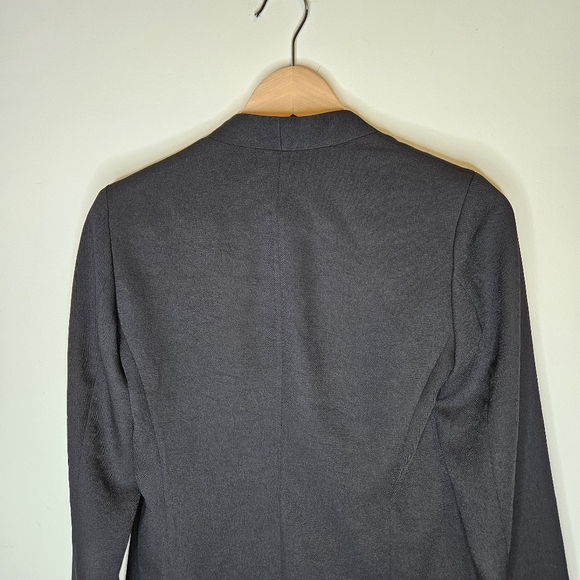 Aritzia Babaton Keith Blazer Jacket Sz 2 Open Front Black Minimalist Corporate - Picture 12 of 14